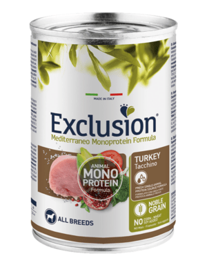 EXCLUSION NGAUA40 ADULT ALL BREEDS konzerva pre psov - morčacie mäso, 400g