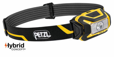 Petzl E069CA00 ARIA 1R fejlámpa, sárga-fekete, CORE akkumulátor