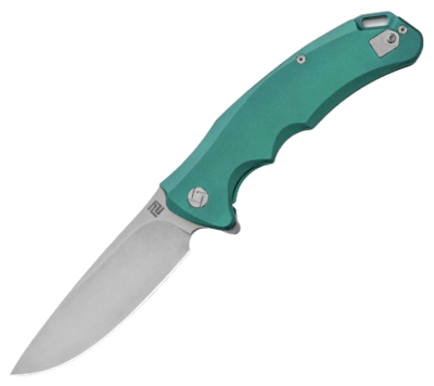 Artisan 1702G-GN Tradition Titanium Green kapesní nůž 10 cm, Stonewash, zelená, titan