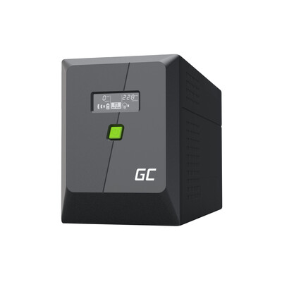 UPSLM1200 Green Cell Záložní zdroj UPS 2000VA 1200W PowerProof s LCD displejem