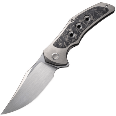 We Knife WE18058-2 Magnetron kapesní nůž 9,6 cm, Satin, šedá, titan, uhlíkové vlákno