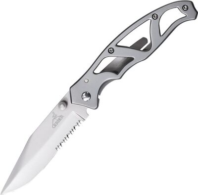 Gerber 22-48447 Paraframe II. rész. Fogazott zsebkés 9 cm, matt, teljes acél