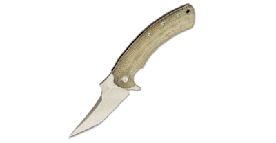 FOX Knives FX-537 SW taktický kapesní nůž 8,5 cm, Stonewash, Micarta, titan