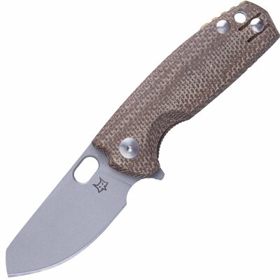 FOX knives FX-608 MC BABY CORE malý vreckový nôž 6 cm, Stonewash, prírodná micarta