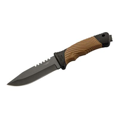 Herbertz 585412 opaskový nůž, 11,7cm, plast-guma černo-hnědá