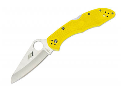 Spyderco C88PYL2 Salt 2 Lightweight Sheepfoot vreckový nôž 7,6 cm, žltá, FRN