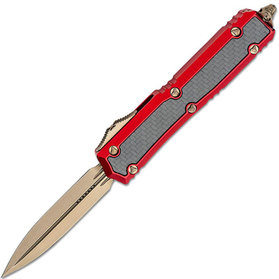 Microtech 206-13RDCFIS Makora 2021 Bronz automata kés 8,4 cm, bronz, piros, alumínium