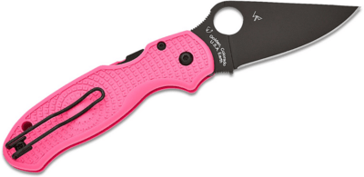 C223PPNBK Spyderco Para 3 rózsaszín, könnyű, fekete penge, a mellrákon túl élő 14.