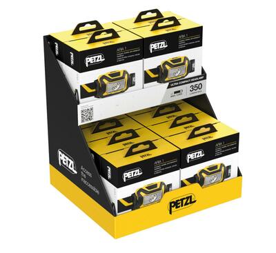 Petzl E069AA01 Display Box fényszóró ARIA 1, fekete-sárga, kijelző 12 db 