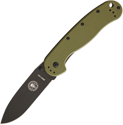 ESEE BRK1301ODB Avispa Black OD Green kapesní outdoorový nůž 8,9 cm, černá, zelená, FRN