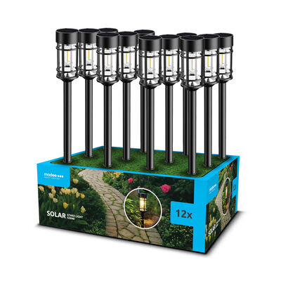 Modee záhradná solárna LED lampa GS040 48 cm, AAA 200 mAh 12ks (ML-GS040)