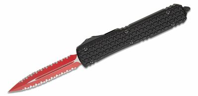 Microtech 122-D3SL Ultratech Sith Lord Dupla automata kés 8,6 cm, piros, fekete, alumínium