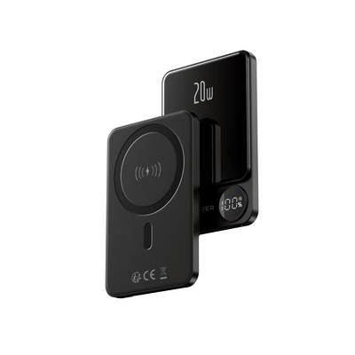 GSM181434 Forever bezdrátová power banka MATB-200 20W PD 5000 mAh magnetic černá