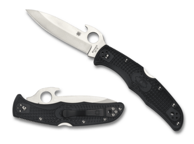 Spyderco C10PGYW Endura 4 Wave Plain kapesní nůž 9,5 cm, černá, FRN