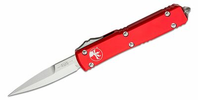 Microtech 120-10RD Ultratech Bayonet Red automata kés 8,8 cm, Stonewash, piros, alumínium