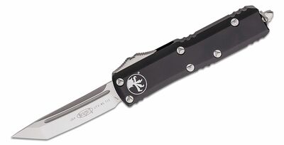 Microtech 233-4 UTX-85 Satin Standard Tanto automatický nôž 7,6 cm, čierna, hliník