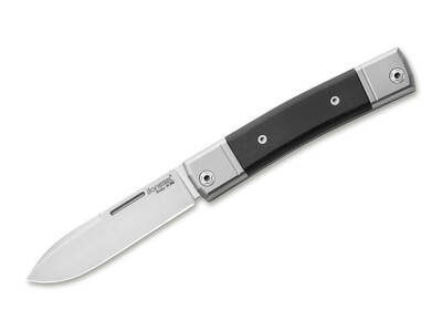 LionSteel 01LS171 BestMan I Drop Ebony vreckový nôž 7 cm, ebenové drevo, titán 