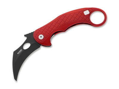 LionSteel 01LS209 LE One Red Chemical Black kapesní nůž- karambit 8,2 cm, černá, červená, hliník