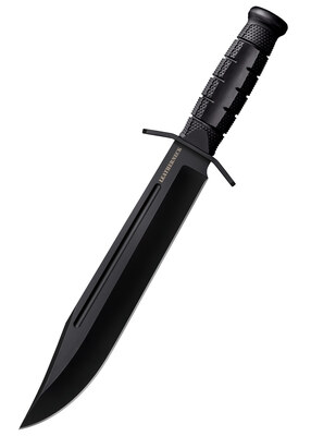 Cold Steel FX-LTHRNK LEATHERNECK BOWIE outdoorový nôž 26,7cm, celočierny, Griv Ex, puzdro