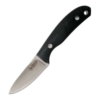 Cassstrom CASS-10620 Safari Mini Hunter 6,5 cm, szatén, fekete, G10, bőr tok