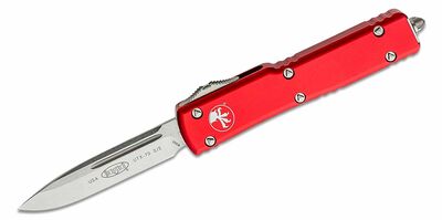 Microtech 148-10RD UTX-70 Standard Red automatický nůž 6,1 cm, Stonewash, červená, hliník