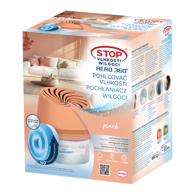 3064114 Ceresit Stop Moisture AERO 360° színes készülék FÜRDŐSZOBÁBA, barack narancssárga színű, 450