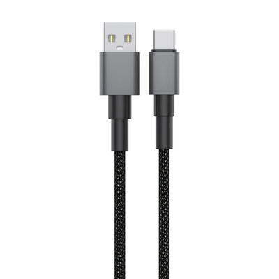 MT-CD104 Technik Charger & Data Cable Braided USB-A/USB-C 5V 3A 1m Black