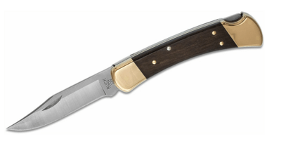 Buck BU110  Hunter Lockback vreckový nôž 9,5 cm, eben, kožené puzdro