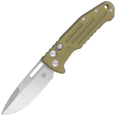 FOX kések FX-503SP OD ÚJ SMARTY zsebkés 8 cm, Stonewash, zöld, alumínium, nylon hüvely