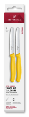 Victorinox 6.7838.2C1 nôž na rajčiny/stolovanie 11 cm, žltá, zúbkovaná, polypropylén, 2ks