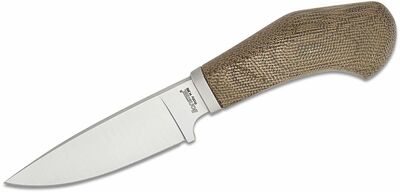 LionSteel WL1 CVG Willy kültéri kés 6,5 cm, zöld, Micarta, bőrtok 