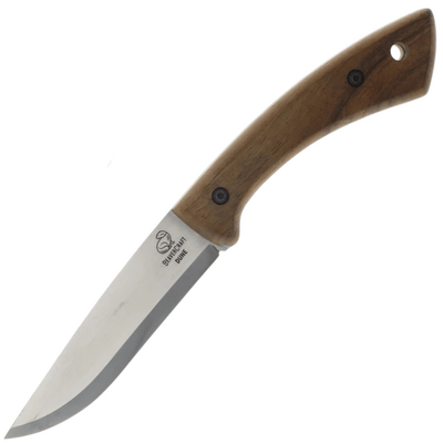 Beavercraft BSH1 Bushcraft Knife Dune outdoorový nůž 12,5 cm, ořechové dřevo, kožené pouzdro