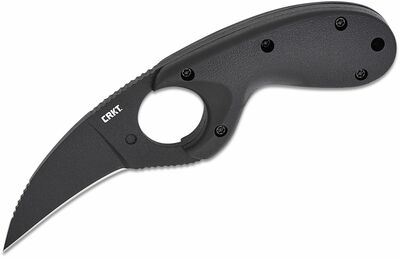 CRKT CR-2516K Bear Claw™ Black outdoorový nůž 6 cm, celočerná, GFN, pouzdro 