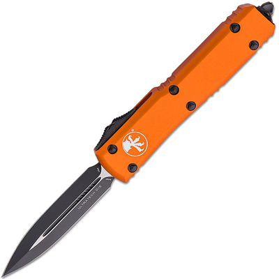 Microtech 122-1OR UltratechBlack Standard Orange automatický nůž 8,8 cm, černá, oranžová, hliník