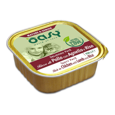 OAWPCSPV0010 Oasy Tasty Pate Mature & Senior rich in CHICKEN with LAMB and RICE 100g