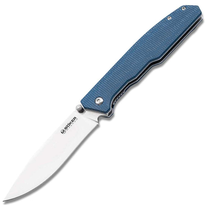 Magnum 01SC714 Deep Blue Canvas zsebkés 9 cm, szatén, kék, Micarta