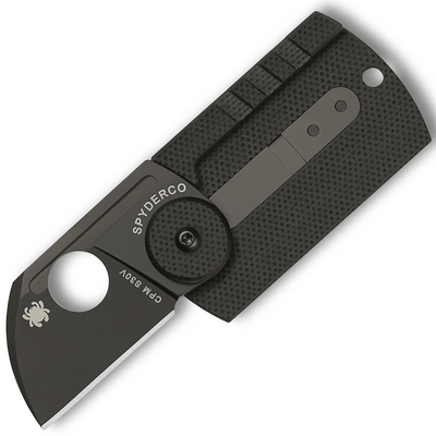Spyderco C188CFBBKP Dog Tag Folder nyak zsebkés 3,1 cm, fekete, szénszálas, G10
