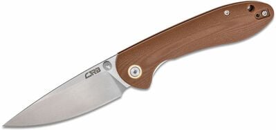 CJRB J1912-BNC Feldspar kapesní nůž 9 cm, Stonewash, hnědá, G10 (CNC textura)