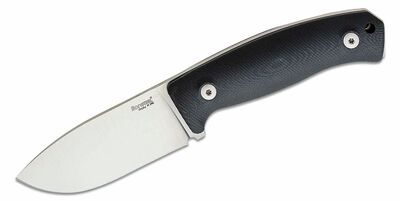 LionSteel M2M GBK outdoorový nôž 9 cm, čierna, G10, kožené puzdro