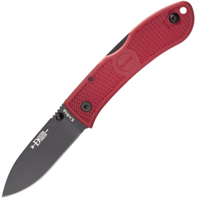 KA-BAR KB-4062RD Dozier Hunter Red vreckový nôž 7,5 cm, čierna, červená, Zytel 