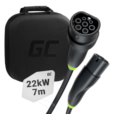 Green Cell EVKABGC02 nabíjací kábel Snap Type 2 EV 22kW 7m pre Tesla Model 3 S X Y, VW ID.3, ID.4