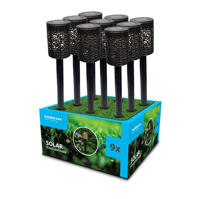Modee záhradná solárna LED lampa GS026 36 cm, HB80 80 mAh 9ks (ML-GS026)