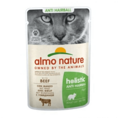 Almo Nature Szőrlabda Elleni Tasak macskáknak - marhahús, 70g