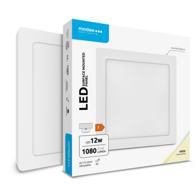Modee négyzet alakú LED panel - szerelhető 12W 1080 lm semleges fehér (ML-LPS4000K12WA2N)