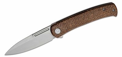 CIVIVI C21025B-1 Cetos zsebkés 8,8 cm, Gyöngyfúvott, barna, Micarta, acél