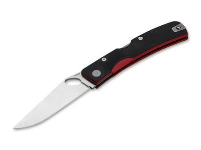 Manly MAN-01ML061 Peak D2 Black/Red kapesní nůž 9,4 cm, Satin, černo-červená, G10