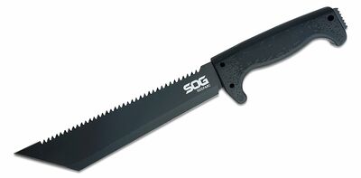 SOG-MC04-N SOGFARI - 10" machete 25,4 cm, fekete, TPR, nylon tok