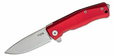 LionSteel MT01A RB Myto Red zsebkés 8,3 cm, Stonewash, piros, alumínium, üvegtörő