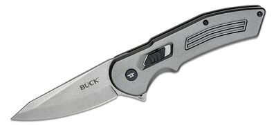 Buck BU-0262GYS Hexam Grey zsebkés rásegítéssel 8,5 cm, szürke, alumínium