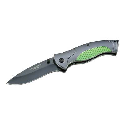 Herbertz 202712 vreckový nôž 8,5 cm, čierno-zelená, hliník